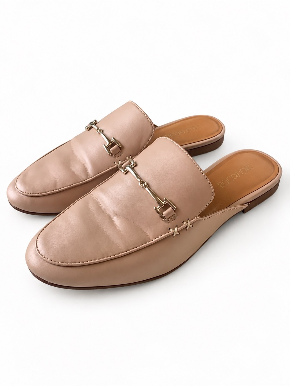 Jenn Ardor Blush Pink Horsebit Mule Loafers Size